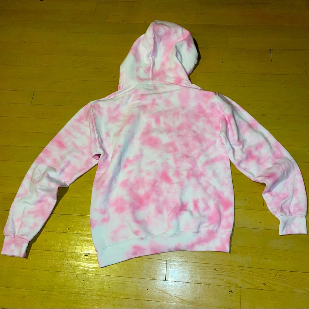 Tie Dye Hoodie Handmade Pink - Picture 2 of 3